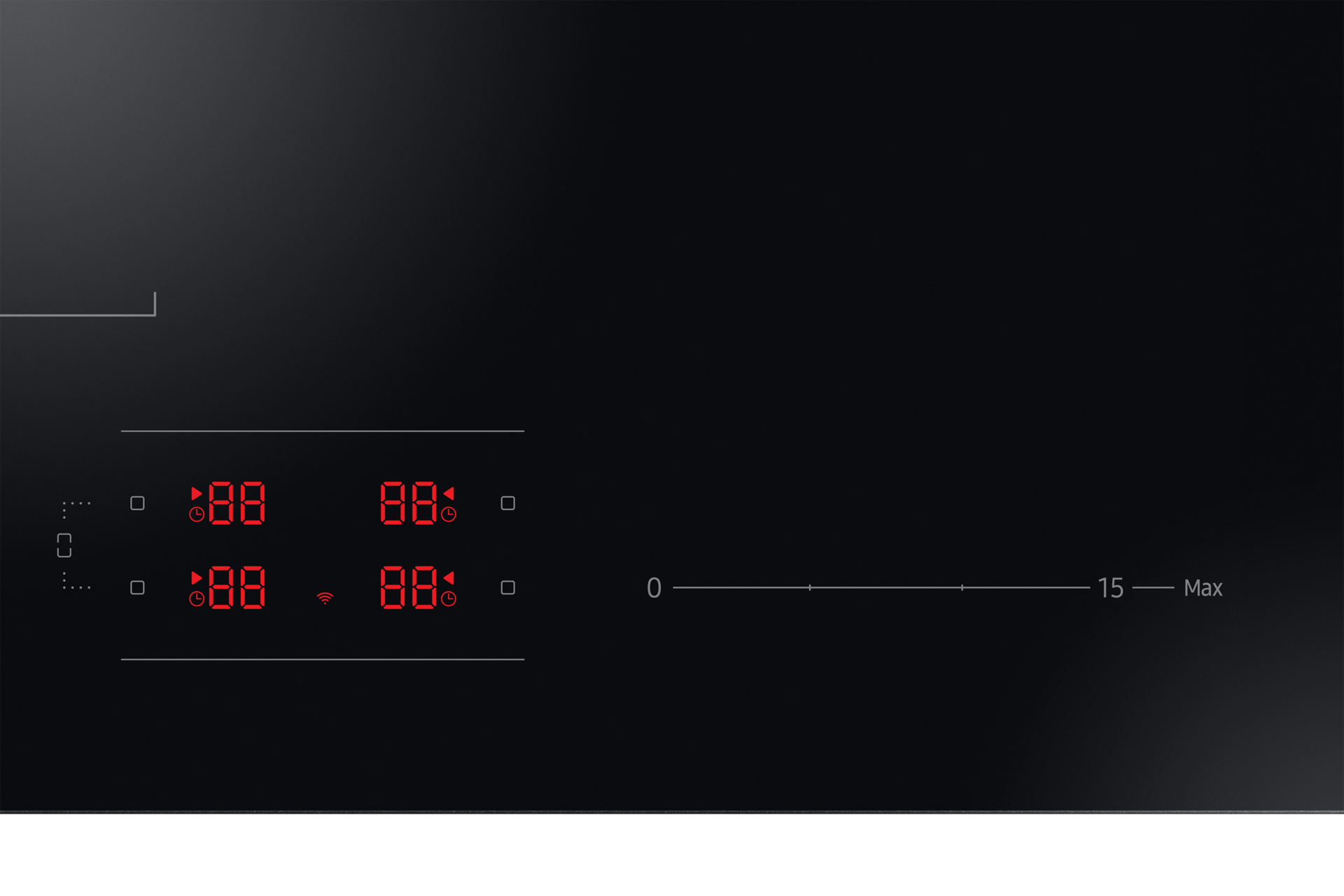 Wyświetlacz płyty indukcyjnej SlimFit NZ64B6056FK/U2 przodem 