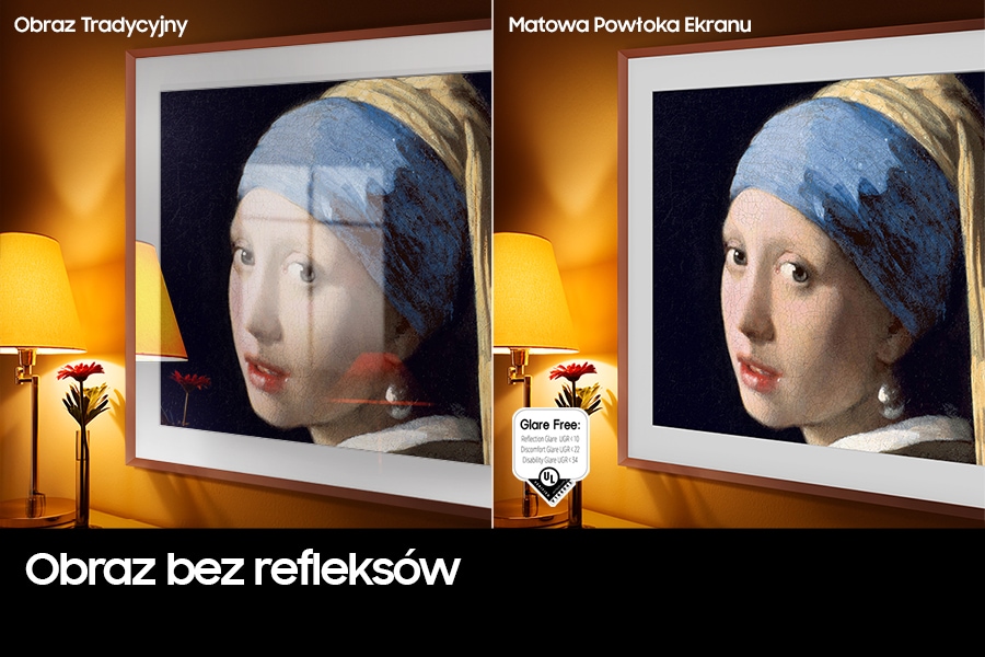 Obraz bez refleksów w telewizorze The Frame LS03C 32 cale QE32LS03CBUXXH