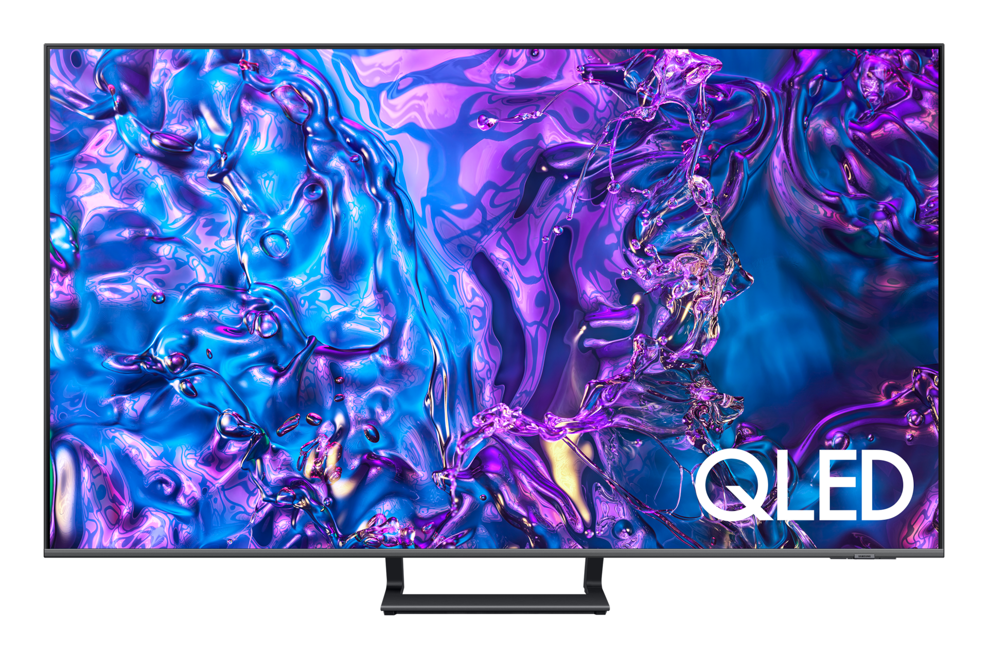 Telewizor 55” QLED 4K Q77D stojący na podstawie, widok na wprost