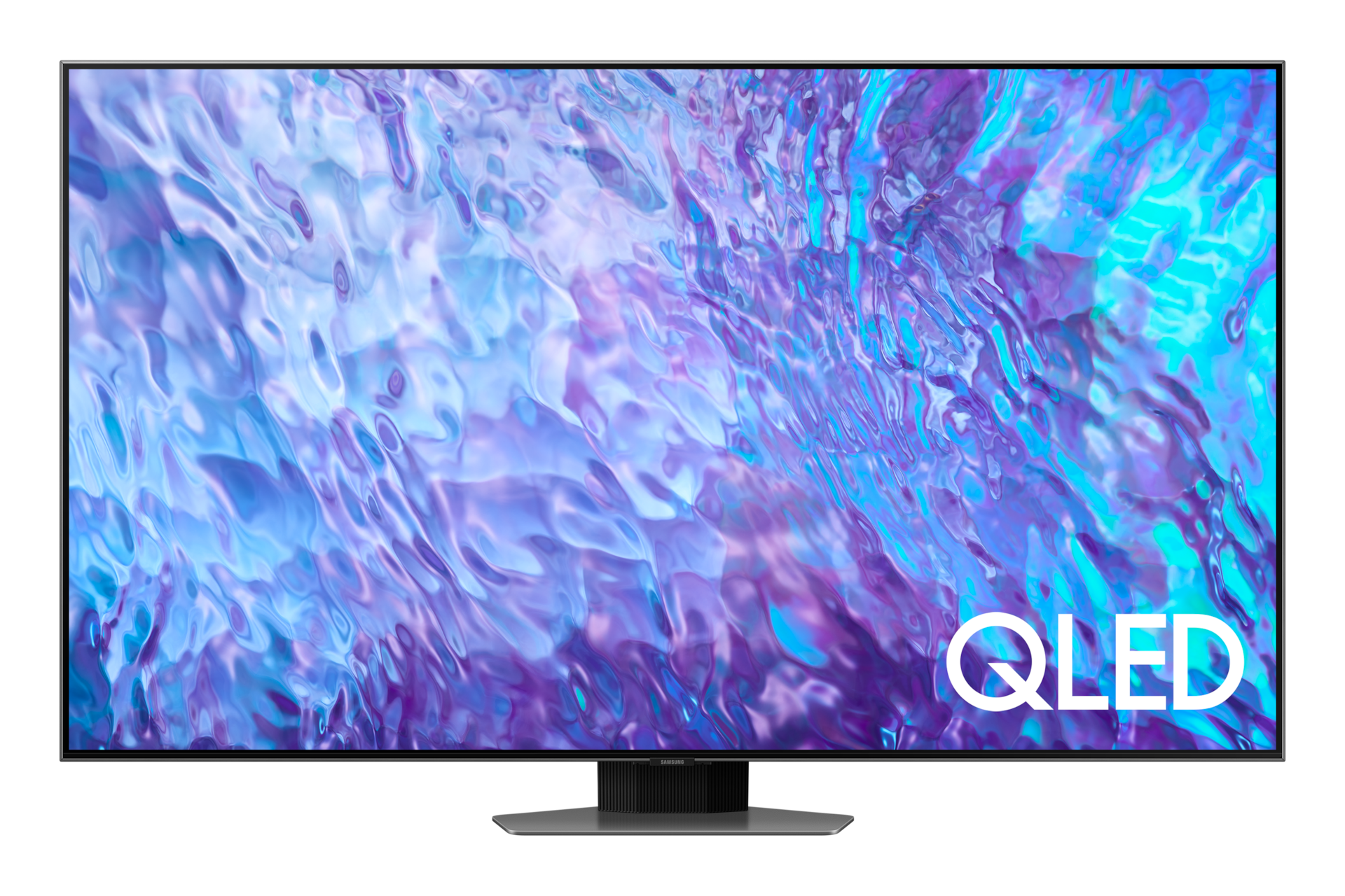 Telewizor Samsung QLED Q80C QE55Q80CATXXH - widok na wprost telewizora