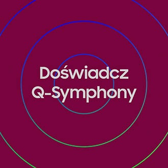 Poznaj zaawansowane możliwości telewizorów Samsung QLED i soundbarów z serii Q, które łączą w sobie najlepsze funkcje obrazu i dźwięku. Wybierz telewizor i soundbar, które współpracują ze sobą w perfekcyjnej harmonii. Doświadcz Q-Symphony. Idealny dźwięk przestrzenny to zasługa dwóch górnych głośników telewizora QLED, a także soundbara Samsung Q-serii, dzięki któremu dźwięk rozchodzi się w różnych kierunkach. Urządzenia łączą się ze sobą automatycznie za pomocą sieci bezprzewodowej lub Bluetooth. Słuchaj ulubionej muzyki, oglądaj kinowe arcydzieła i bądź w centrum sportowych rozgrywek dzięki dźwiękowi, który otacza Cię z każdej strony! Wybierz telewizor QLED Q80T oraz dopasowany do niego soundbar Q-serii i otul się dźwiękiem najlepszej jakości.
