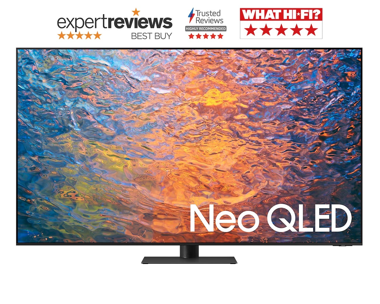 Telewizor Samsung Neo QLED 4K QN95C QE55QN95CATXXH 55 cali pokazujący natężenie koloru