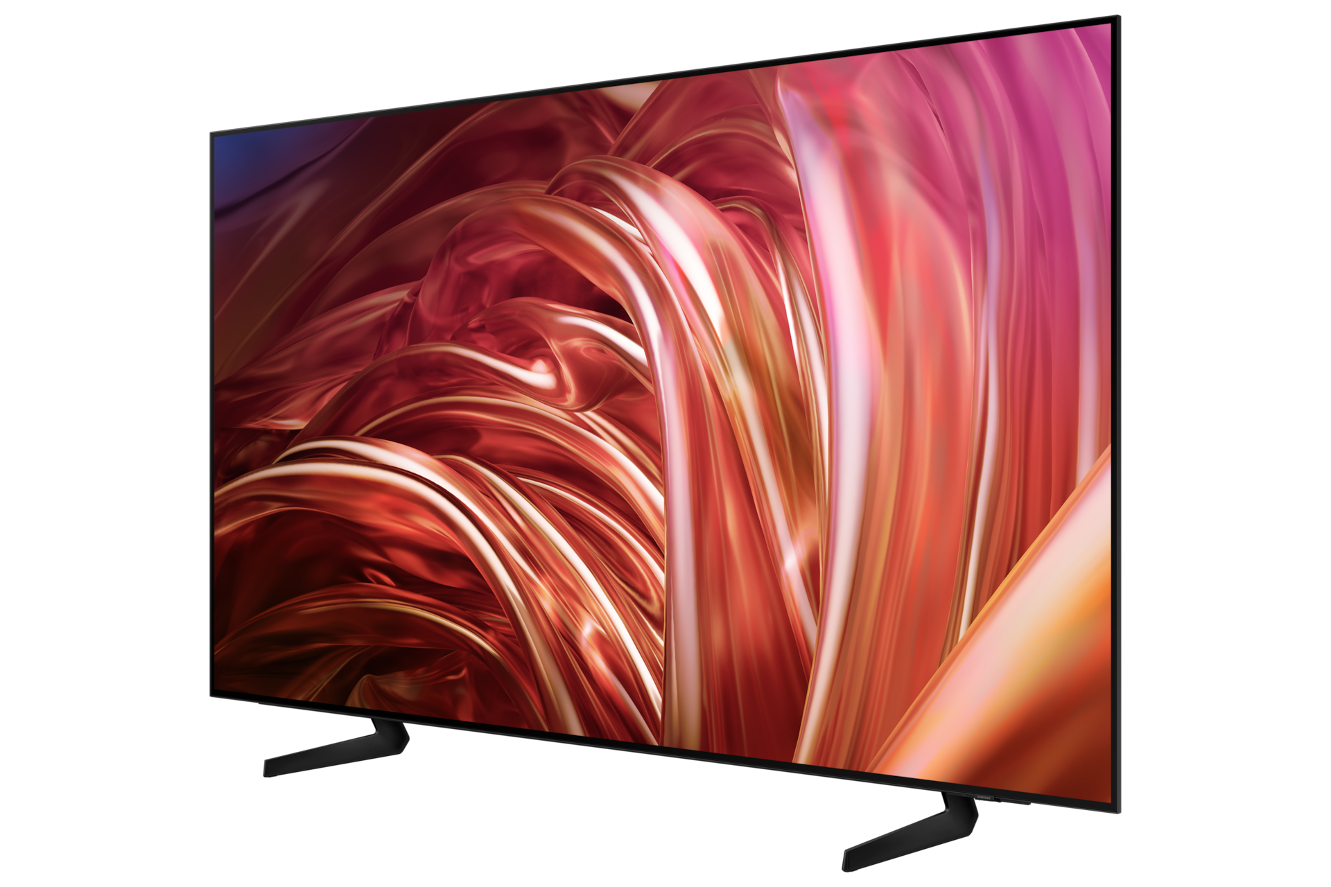 Telewizor 55” OLED 4K S85D  stojący na podstawie, widok z prawej