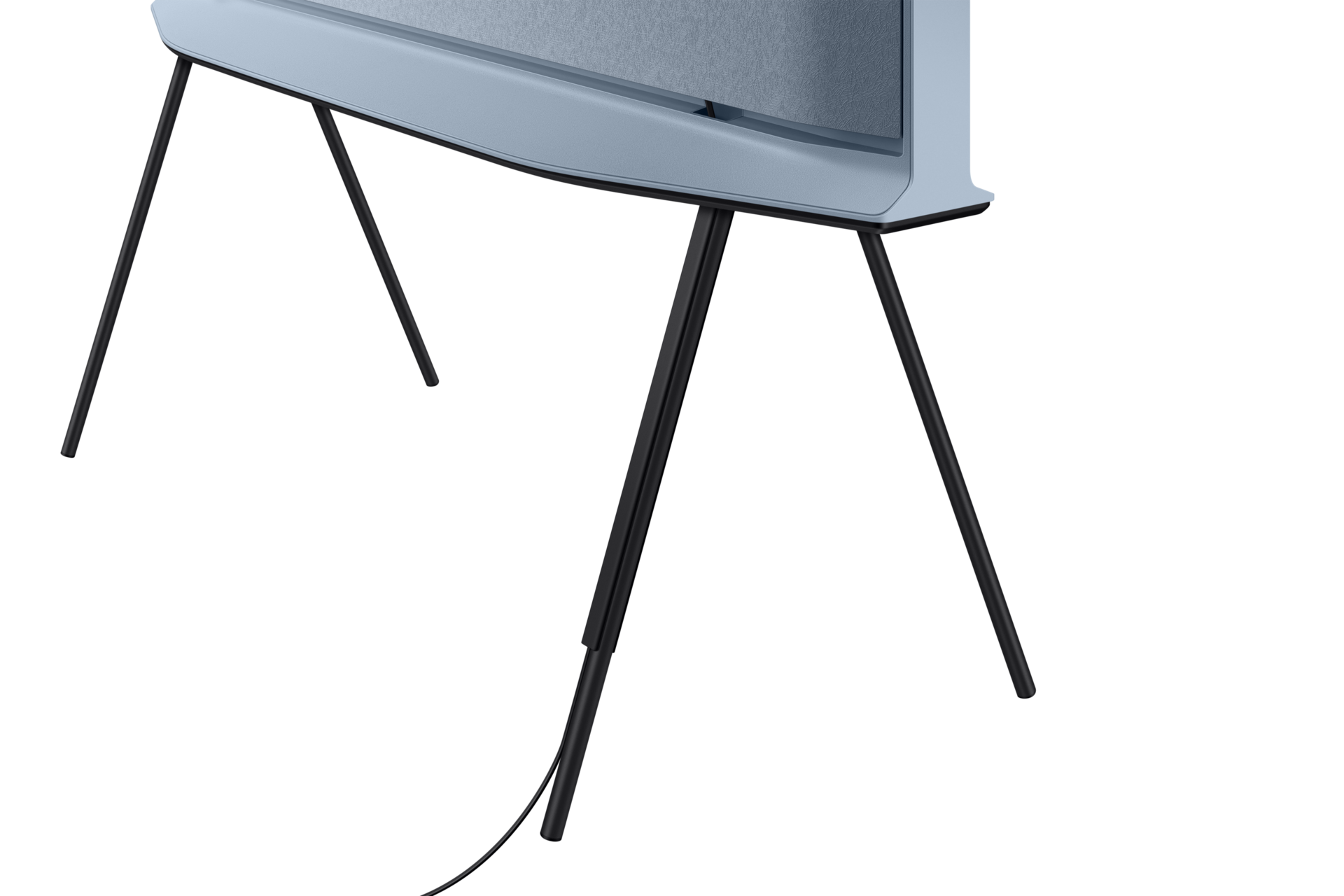 Zbliżenie na stojak Niebieskiego telewizora The Serif 65" LS01BU - QE65LS01BHUXXH  