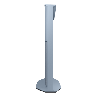 Widok na Niebieski telewizor The Serif 65" LS01BU - QE65LS01BHUXXH z boku