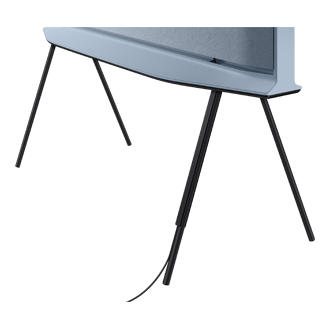 Zbliżenie na stojak Niebieskiego telewizora The Serif 65" LS01BU - QE65LS01BHUXXH  