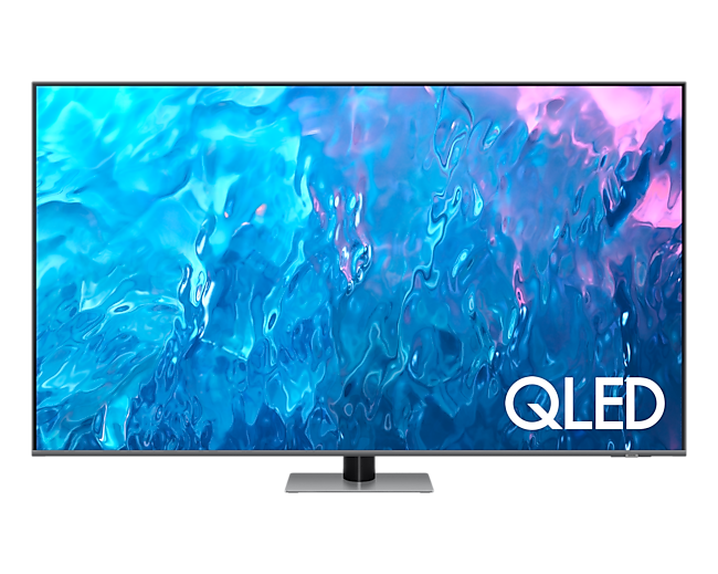 Telewizor Samsung QLED Q77C QE65Q77CATXXH - widok na wprost telewizora