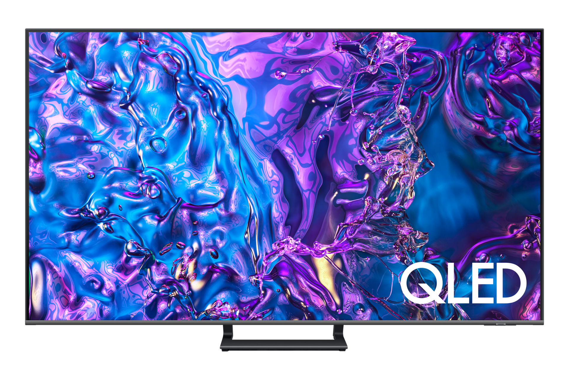 Telewizor 65” QLED 4K Q77D stojący na podstawie, widok na wprost