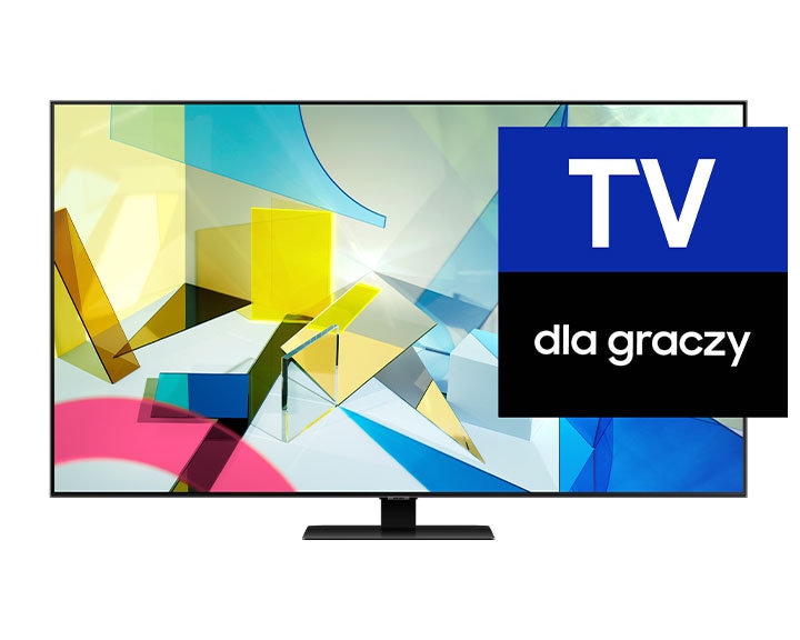 Front telewizora Samsung QLED Q80T o przekątnej 65 cali - QE65Q80TATXXH, który gwarantuje niezapomniane obrazy w jakości 4K