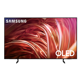 Telewizor 65” OLED 4K S85D  stojący na podstawie, widok na wprost