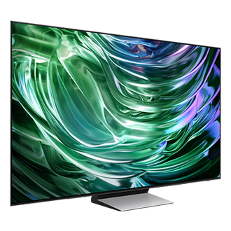 Zdjęcie pokazujące rzut z lewej na TV OLED 65" 4K S94D Smart TV model QE65S94DATXXH.