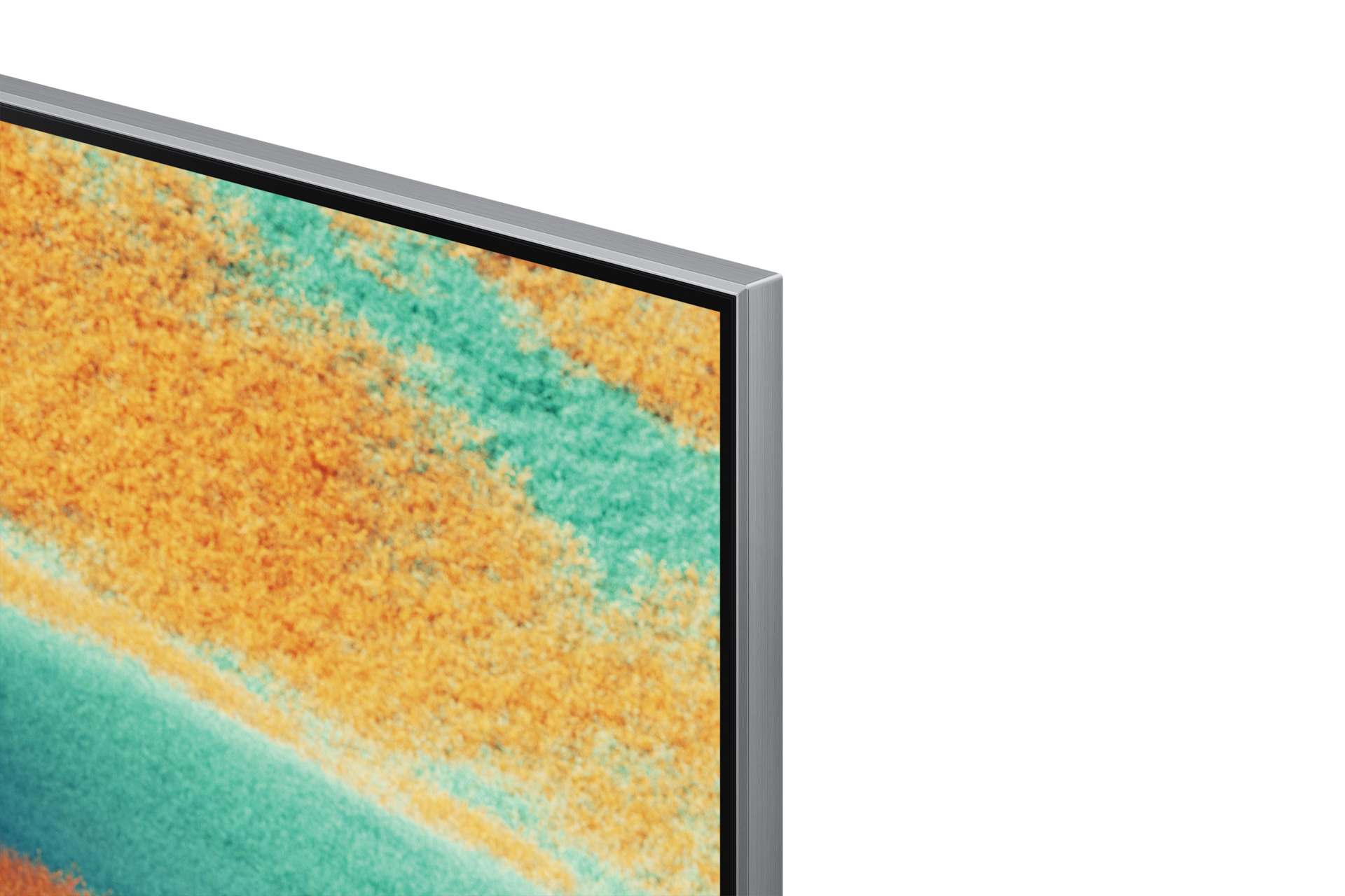 Telewizor 75" Neo QLED QN85F 4K Samsung Vision AI Smart TV (2025) - widok skośny z prawej strony ze zbliżeniem