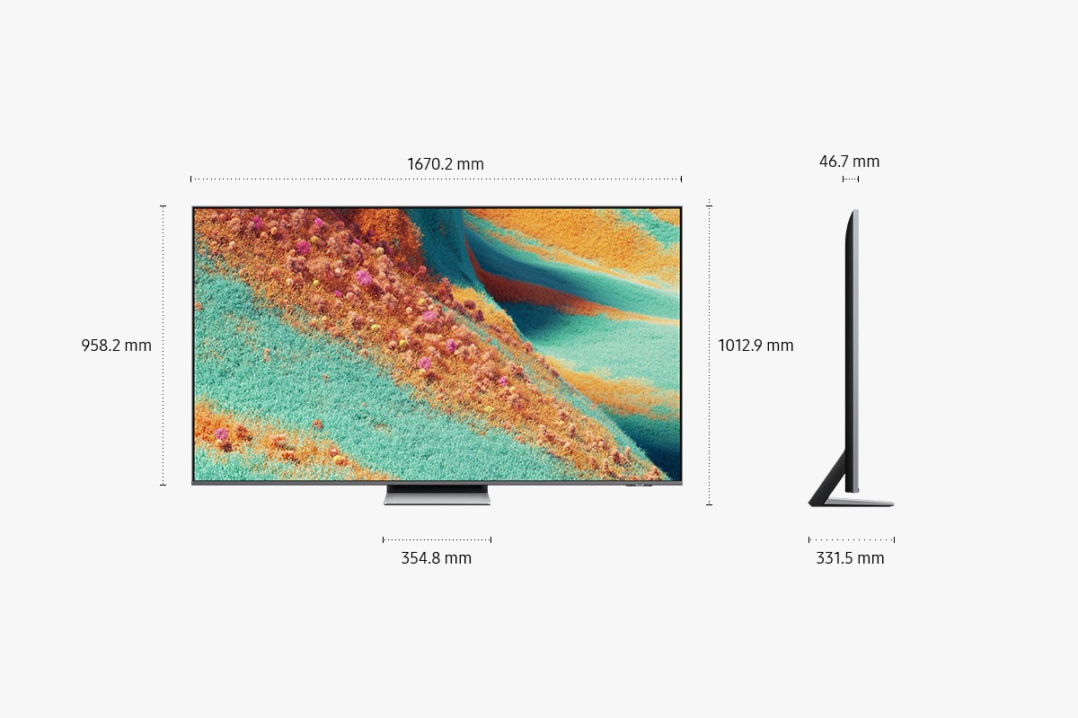 telewizor 75" Neo QLED QN85F 4K Samsung Vision AI Smart TV (2025) ustawiony w salonie