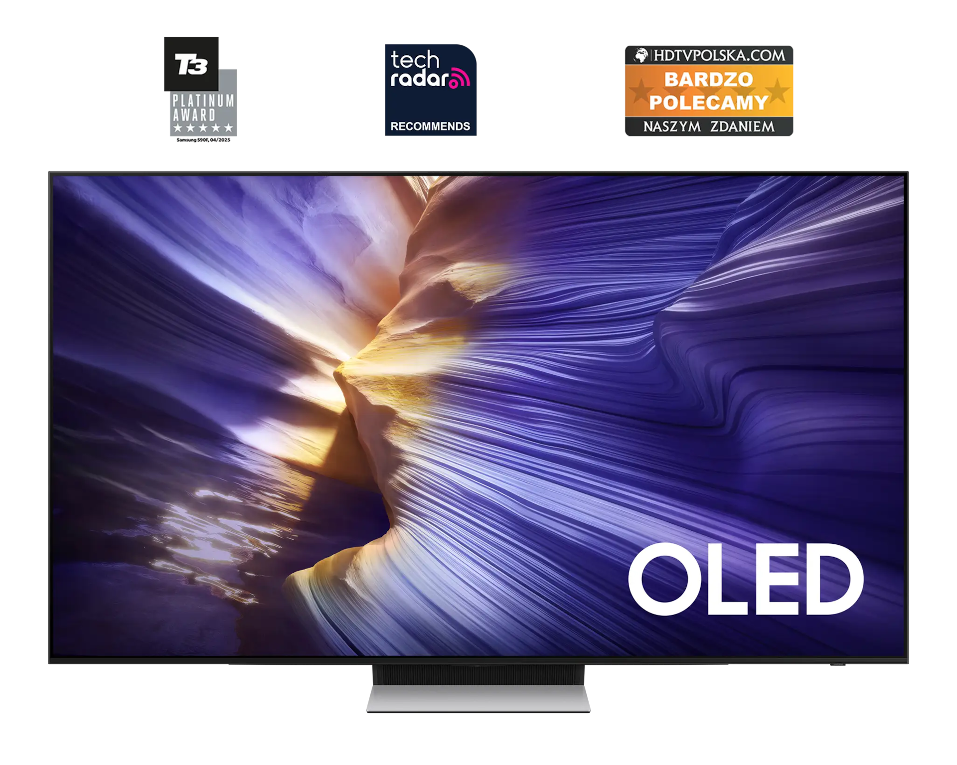 77" OLED S90F 4K Samsung Vision AI Smart TV (2025) Black