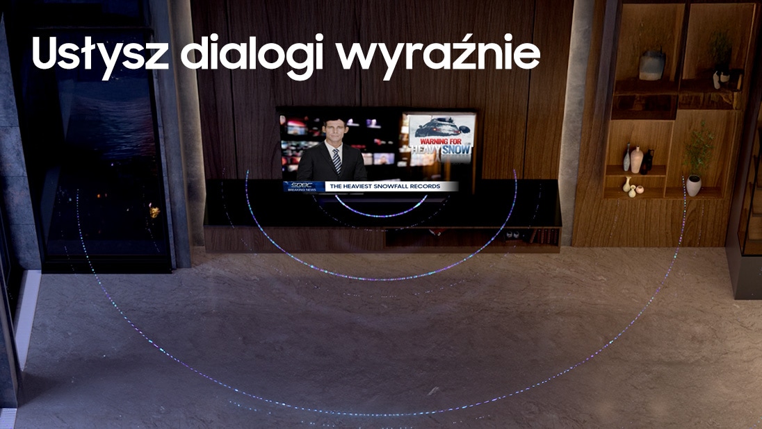 Dialogi zawsze wyraźne! Aktywny Wzmacniacz Głosu Pro w Samsung AI TV