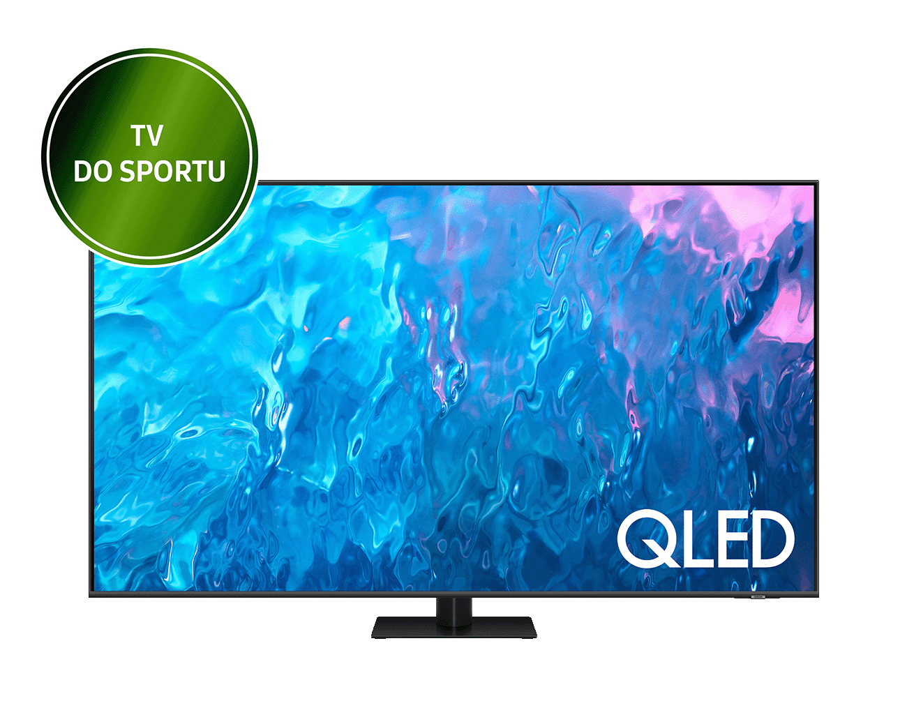 Telewizor Samsung QLED Q70C QE85Q70CATXXH - widok na wprost telewizora