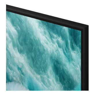 Telewizor 85" QLED Q7F2 4K Samsung Vision AI Smart TV (2025) - widok skośny z prawej strony ze zbliżeniem