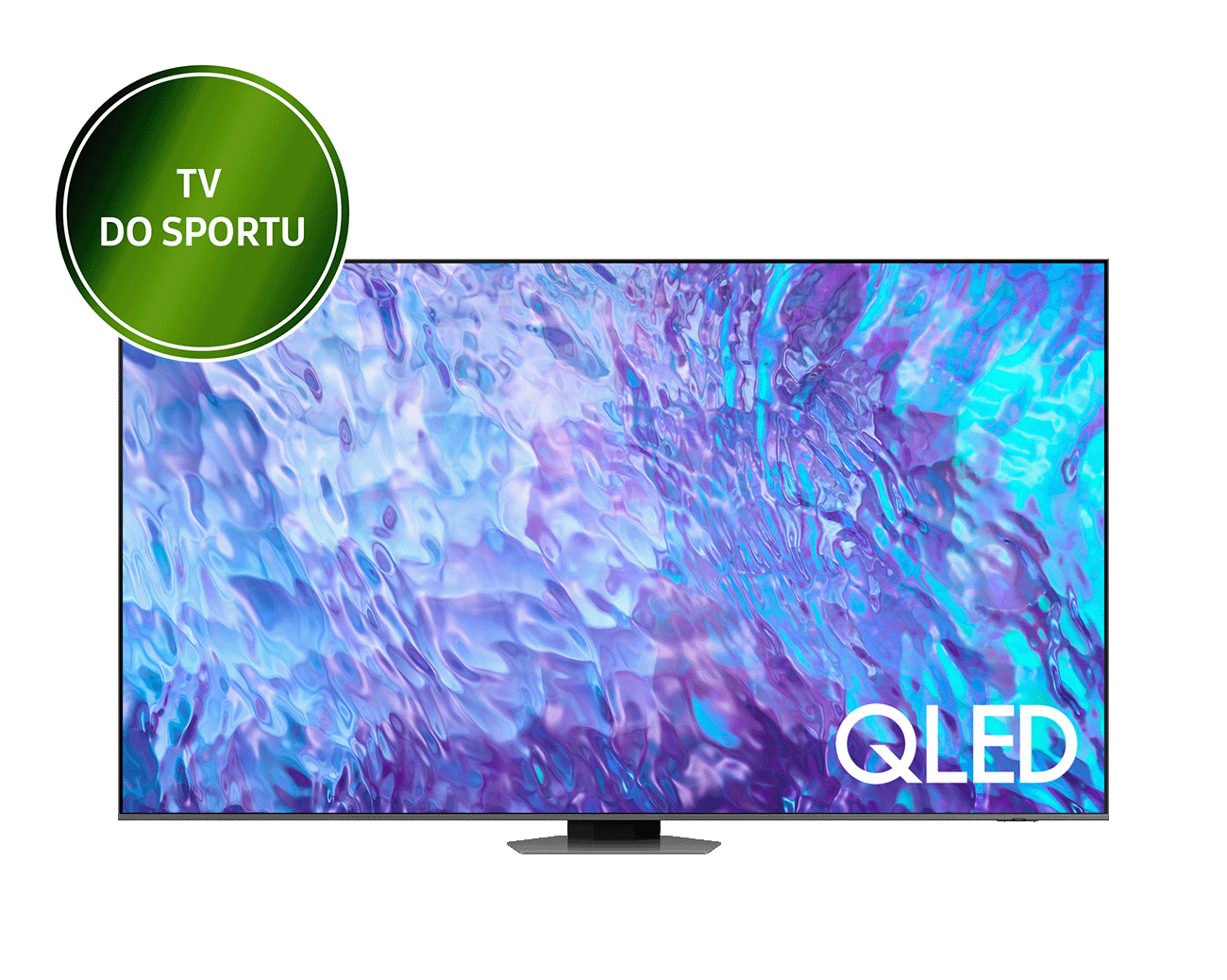 Telewizor Samsung QLED Q80C QE98Q80CATXXH - widok na wprost telewizora