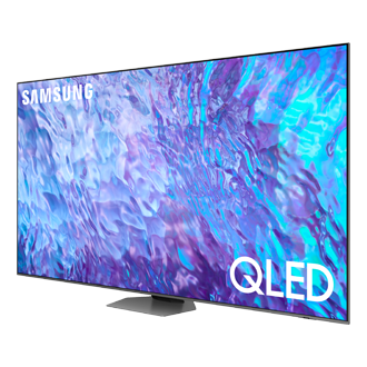 Widok pod kątem na ekran telewizora QLED 98 cali Q80C QE98Q80CATXXH