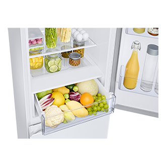 RB38C602DSA Bottom Freezer AI with SmartThings Energy & SpaceMax™ Technology Detail-Moist-Fresh-Zone White 