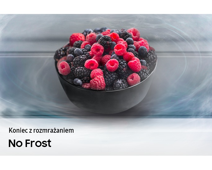 No Frost to zaszronionej żywności w lodówce Samsung RB34T605DBN/EF.
