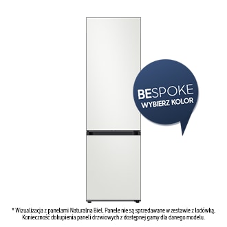 Widok na front lodówki Bespoke RB38A6B5CAP z panelami do personalizacji