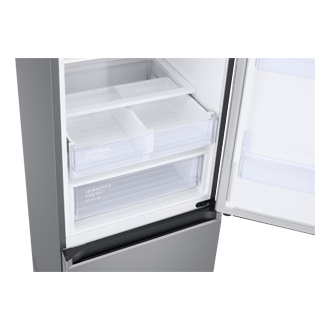 Wnętrze lodówki RB38T607BS9/EF z dolnym zamrażalnikiem, widok na szuflady Humidity Fresh, Optimal Fresh