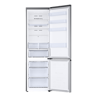 Lodówka Samsung Grand+ RB38T675DSA/EF z dolnym zamrażalnikiem - widok pustej lodówki z otwartymi drzwiami