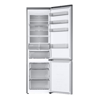 Lodówka Samsung Grand+ RB38T776CS9/EF z dolnym zamrażalnikiem - widok pustej lodówki z otwartymi drzwiami