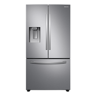Nowoczesna lodówka Samsung Multidoor RF23R62E3S9 o pojemności 630 l  z technologią Twin Cooling Plus™ z wykończeniem ze szczotkowanej stali nierdzewnej