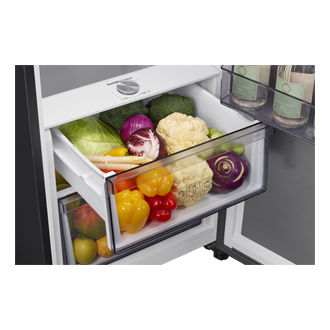 Tall One Door RI80H/24 AI precise cooling 387L RR70H39CEFEO Detail-Humidity-Box Black 