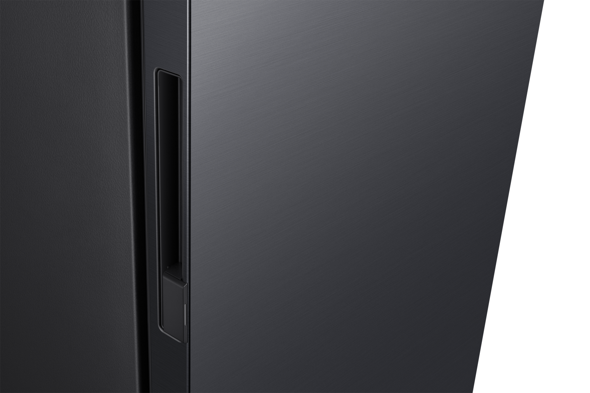 Chłodziarka Samsung AI 387 l – zbliżenie na wpuszczony uchwyt drzwi