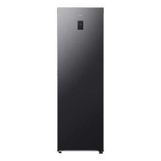 Chłodziarka Samsung AI 387 l – widok frontowy, czarna, drzwi zamknięte