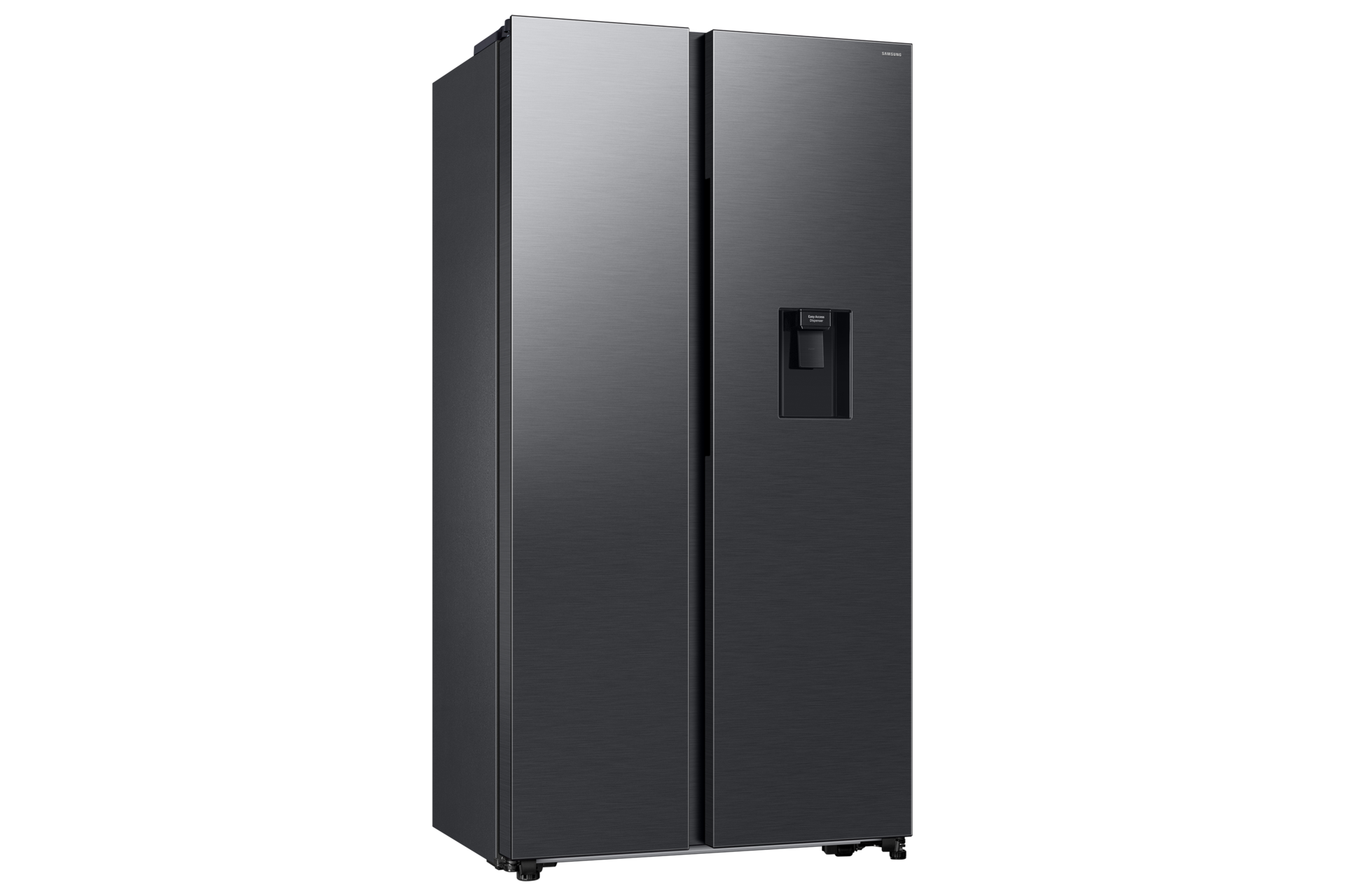 Lodówka Bespoke AI Side By Side RS57DG410EB4EO All Around Cooling No Frost, grafitowa, lewy bok pod kątem