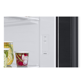 Lodówka Bespoke AI Side By Side RS57DG410EB4EO All Around Cooling No Frost, panel sterowania wewnątrz komory