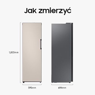 Zamrażarka Twin Bespoke RZ32A748522/EF - jak mierzyć