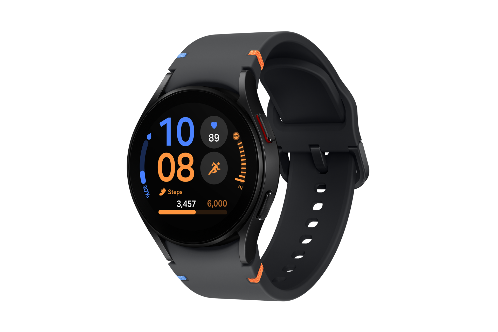 Czarny smartwatch Galaxy FE od boku z prawej