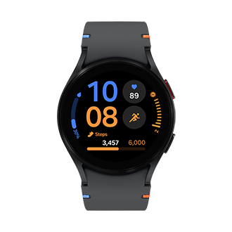 Czarny smartwatch Galaxy FE od przodu 
