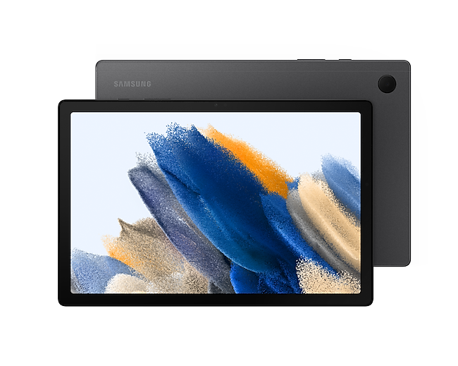 Prezentacja tabletu Samsung Galaxy Tab A8 Wifi SM-X200NZAEEUE w kolorze szarym.