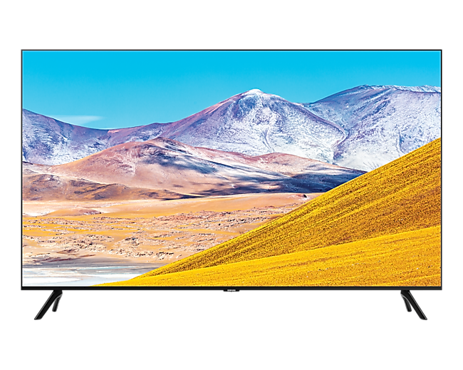 Telewizor UHD 4K Samsung TU8002 43 cale z wyświetlaczem krystalicznym widok od frontu - UE43TU8002KXXH 