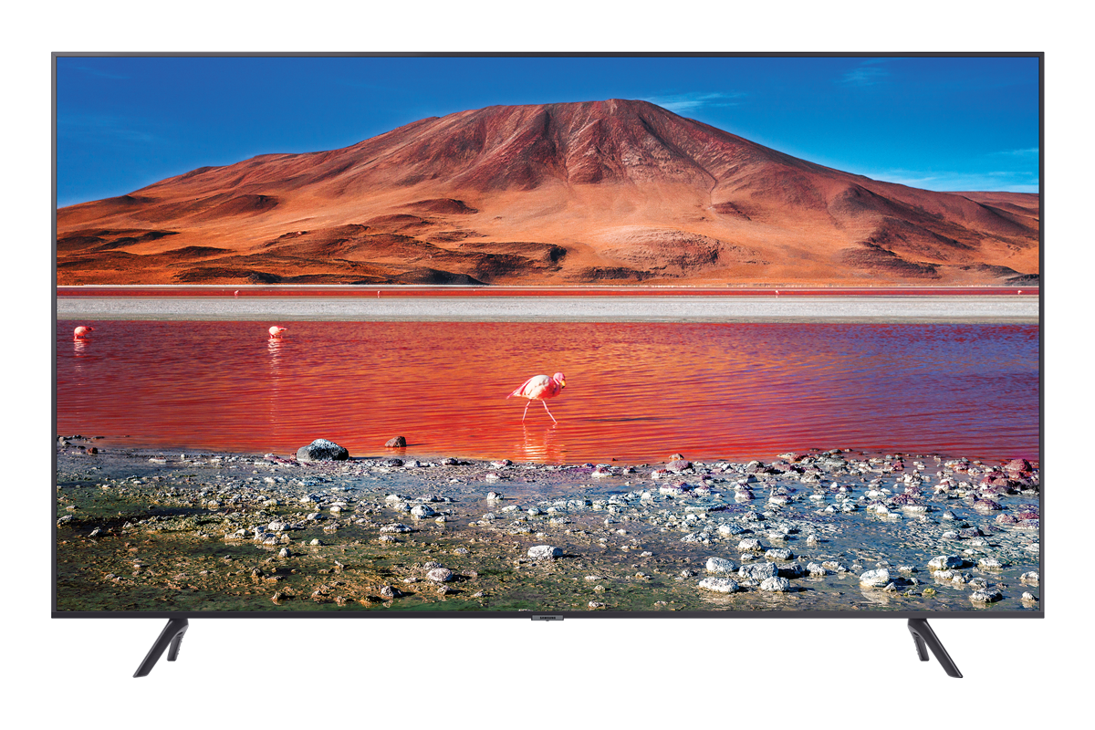 Przód telewizora Samsung Crystal UHD o przekątnej 50 cali i rozdzielczości 4K - TU7122 - UE50TU7122KXXH 