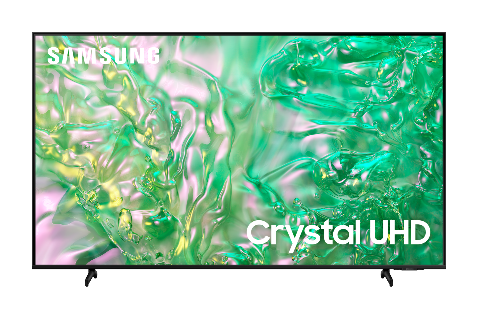 Telewizor 65” Crystal UHD DU8002 4K Smart TV stojący na podstawie, widok na wprost