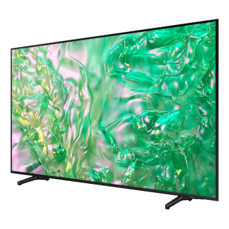 Duży telewizor 65” Crystal UHD DU8002 stojący na podstawie, widok z prawej