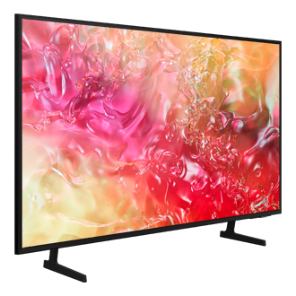 Telewizor 75” Crystal UHD DU7172 stojący na podstawie, widok z lewej