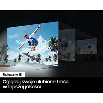Grafika pokazujaca Skalowanie 4K w 85” Crystal UHD DU7192