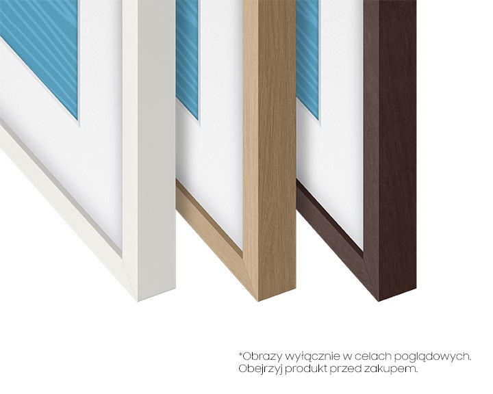 Wymienne ramki The Frame 43 cale do telewizora Samsung (VG-SCFA43BWBXC) - widok na dostępne kolory ramek