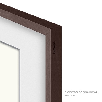 Samsung The Frame 43 cale w wymiennej ramce w kolorze Ciemne Drewno (VG-SCFA43BWBXC) - zbliżenie na rant telewizora