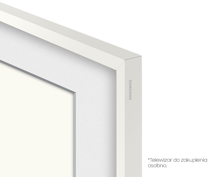 Samsung The Frame 43 cale w wymiennej ramce w kolorze Białym (VG-SCFA43WTBXC) - zbliżenie na rant telewizora