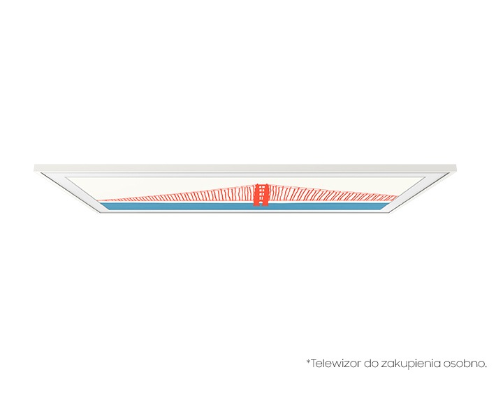 Telewizor w wymiennej ramce The Frame 50" w kolorze Białym (VG-SCFA50WTBXC) - widok z góry