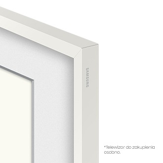 Samsung The Frame 50 cali w wymiennej ramce w kolorze Białym (VG-SCFA50WTBXC) - zbliżenie na rant telewizora